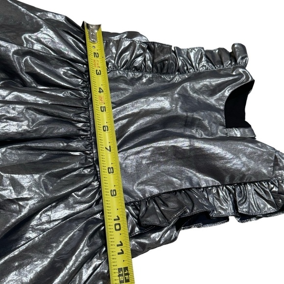 Yell-oh! Metallic Babydoll Ruffle Dress Girl’s Size 2T - Picture 9 of 10